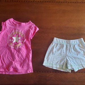 girl 4 Converse tee, and shorts